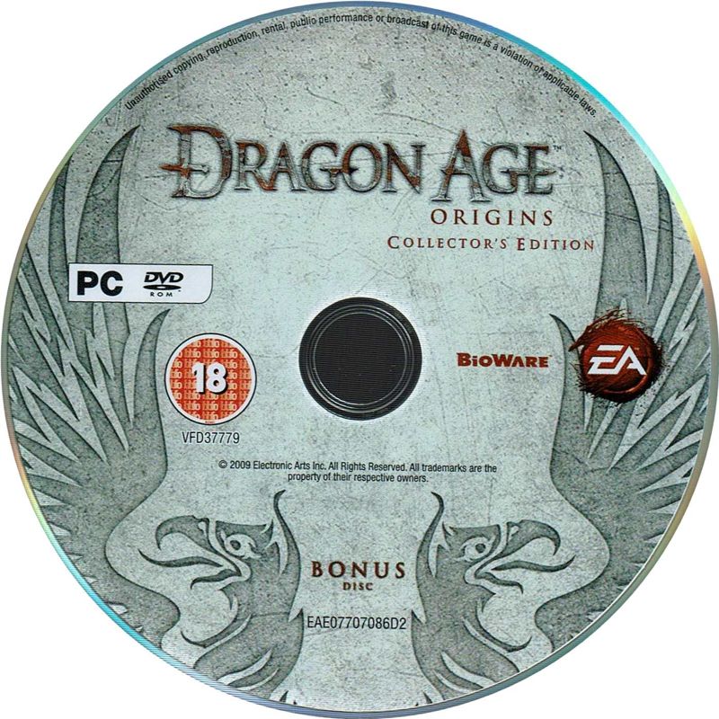 Extras for Dragon Age: Origins (Collector's Edition) (Windows): Bonus DVD