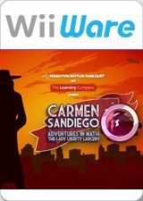 Front Cover for Carmen Sandiego Adventures in Math: The Lady Liberty Larceny (Wii) (download release)