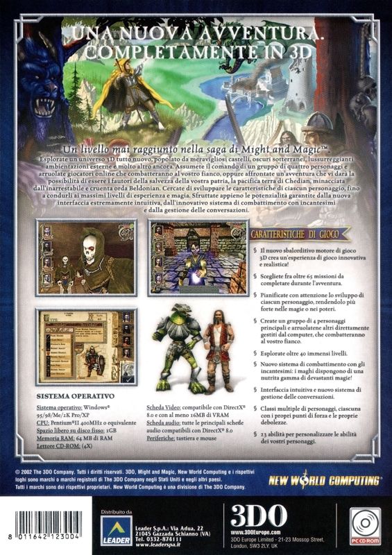 Back Cover for Might and Magic IX (Windows)