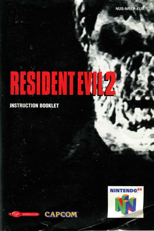 Manual for Resident Evil 2 (Nintendo 64): Front