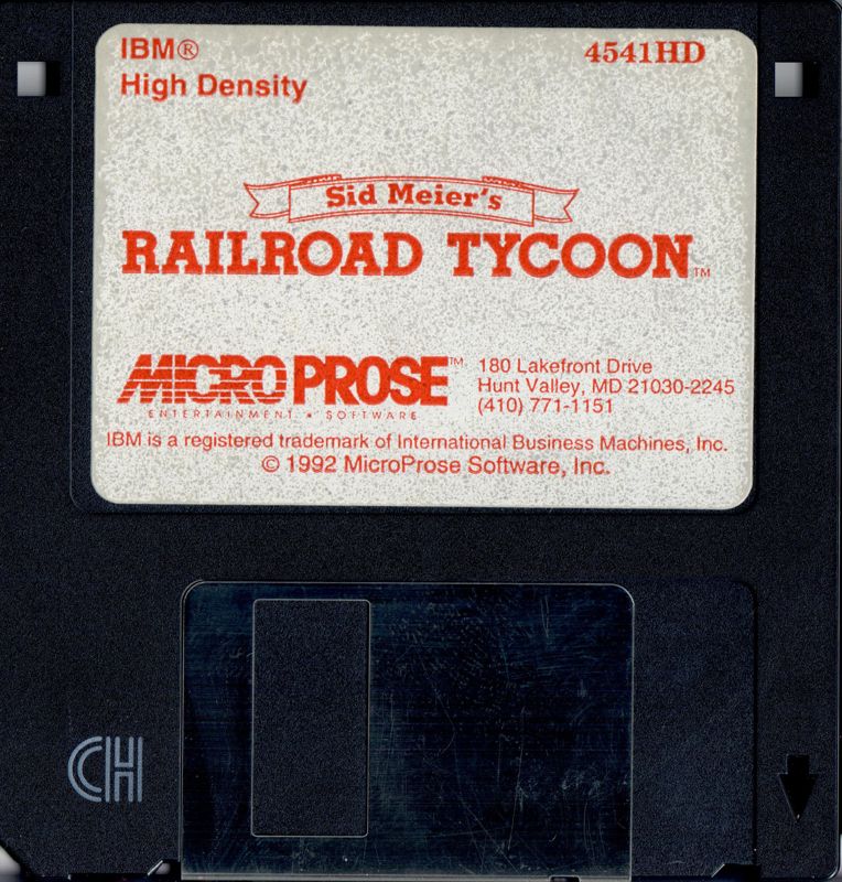 Media for Sid Meier's Railroad Tycoon (DOS) (MicroProse Classics release)