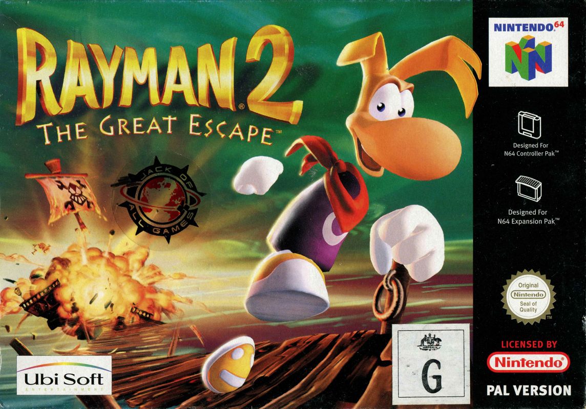 Front Cover for Rayman 2: The Great Escape (Nintendo 64)