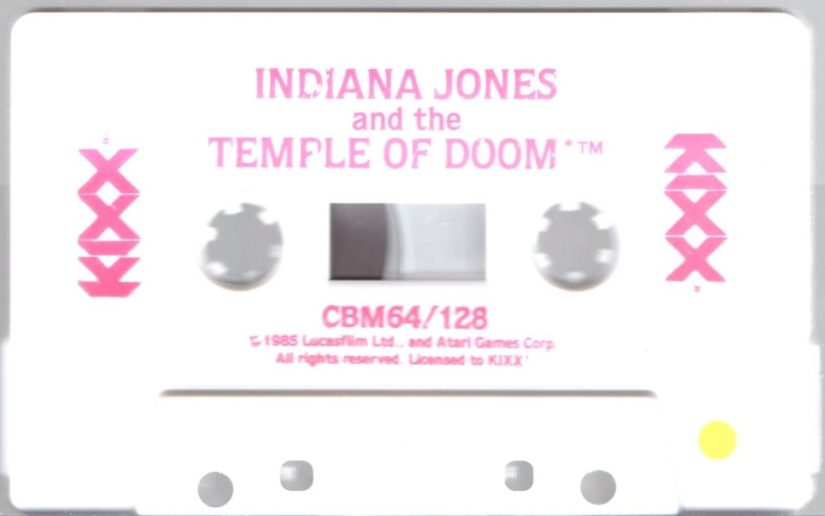 Media for Indiana Jones and the Temple of Doom (Commodore 64) (Budget re-release)