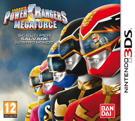 Front Cover for Saban's Power Rangers: Megaforce (Nintendo 3DS) (download release)