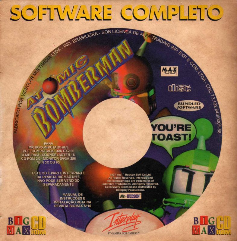 Other for Atomic Bomberman (Windows) (Bundled with BigMax Nº16 magazine): Front of Sleeve
