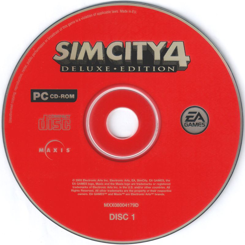 Media for SimCity 4: Deluxe Edition (Windows): Disc 1