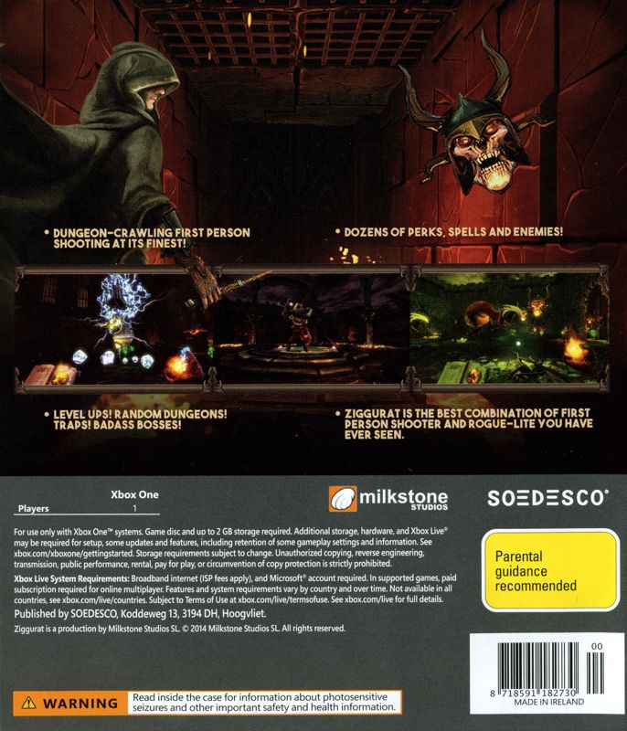 Back Cover for Ziggurat (Xbox One)