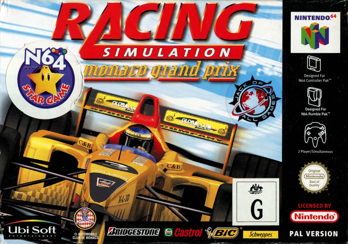 Front Cover for Monaco Grand Prix Racing Simulation 2 (Nintendo 64)