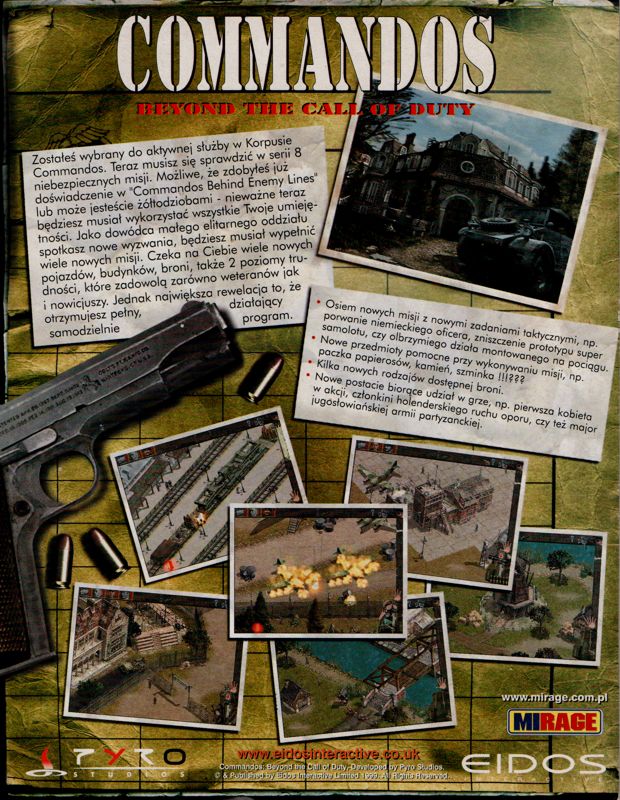 Back Cover for Commandos: Beyond the Call of Duty (Windows)