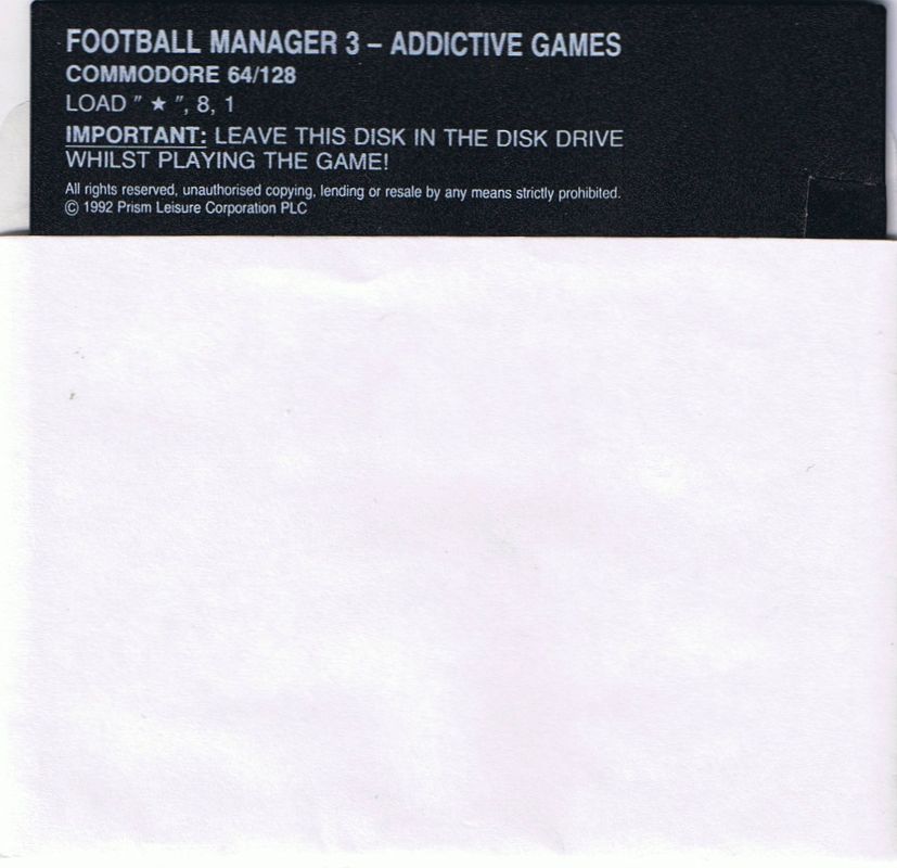 Media for Football Manager 3 (Commodore 64)
