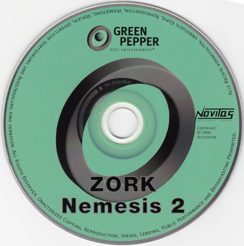 Media for Zork Nemesis: The Forbidden Lands (DOS and Windows) (Green Pepper re-release in Quad Jewel Case (#50)): Disc 2