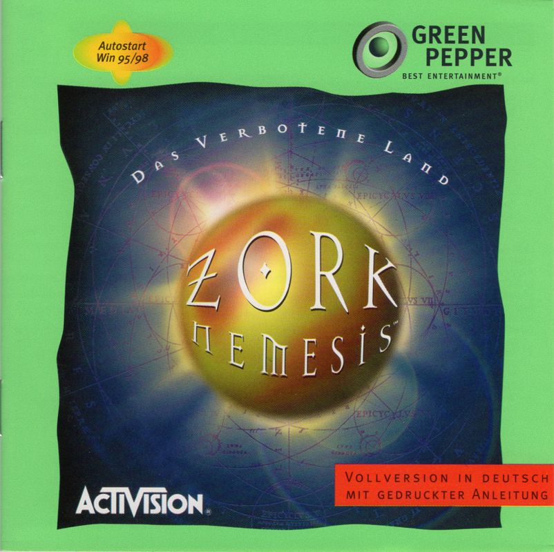 Manual for Zork Nemesis: The Forbidden Lands (DOS and Windows) (Green Pepper re-release in Quad Jewel Case (#50)): Front