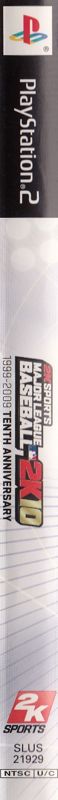 Spine/Sides for Major League Baseball 2K10 (PlayStation 2)