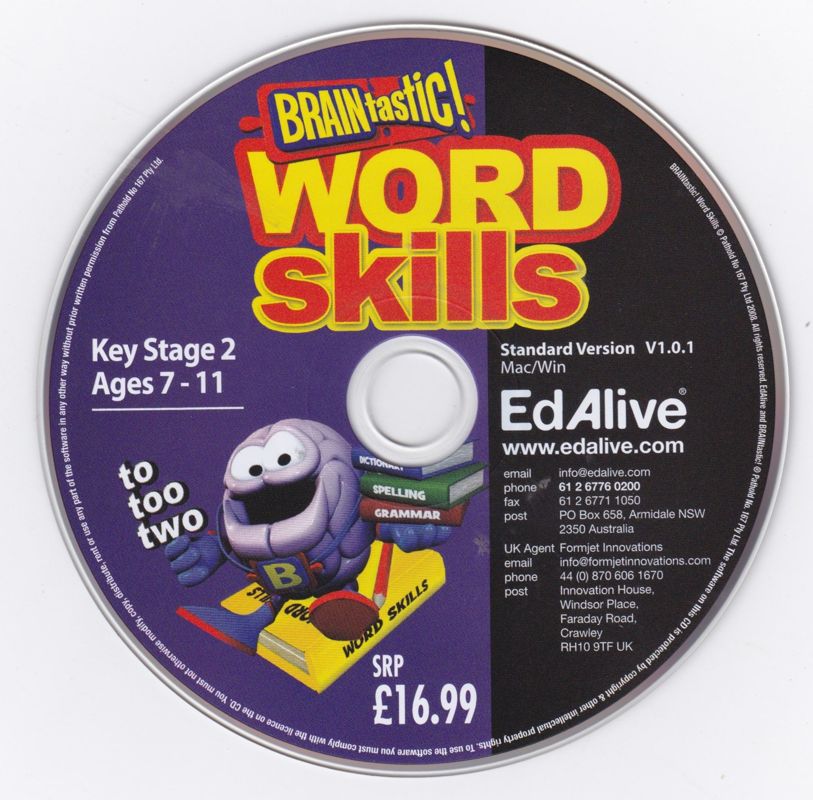 Media for BRAINtastic! Word Skills (Macintosh and Windows): Key Stage 2 Ages 7 - 11