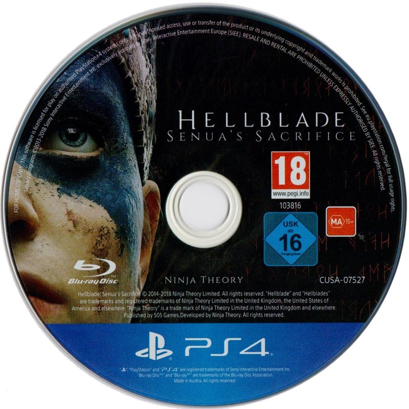  Hellblade: Senua's Sacrifice - PlayStation 4 : 505