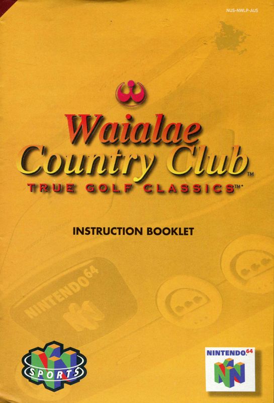Manual for True Golf Classics: Waialae Country Club (Nintendo 64): Front