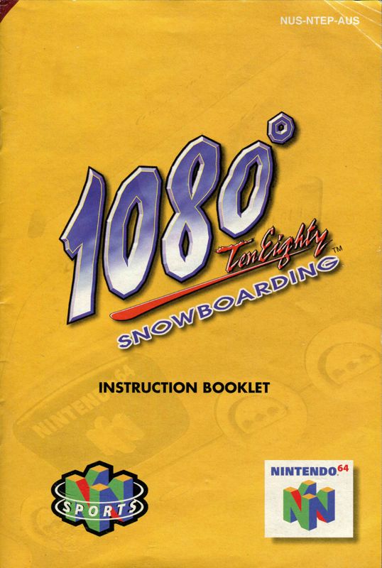 Manual for 1080° Snowboarding (Nintendo 64): Front