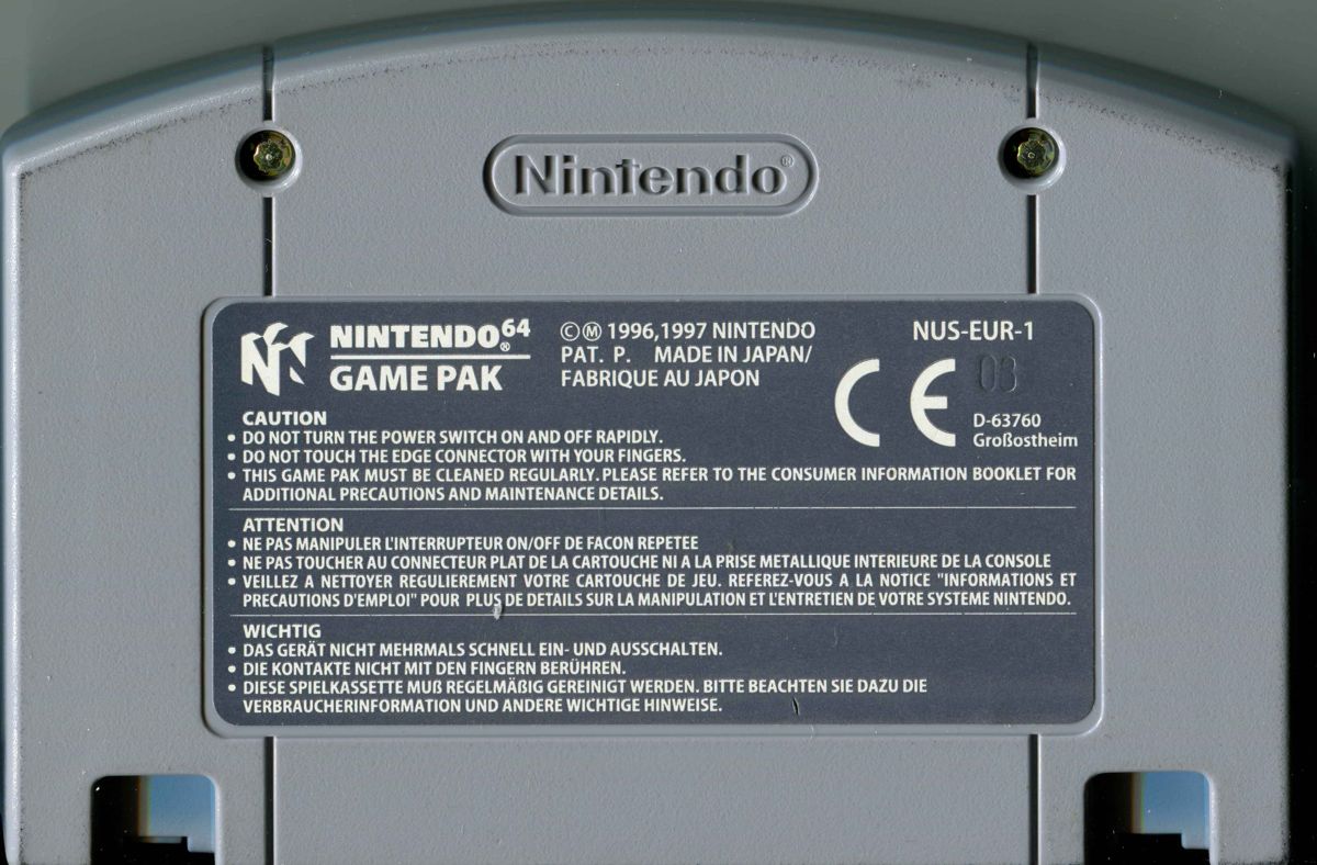 Media for Deadly Arts (Nintendo 64): Back
