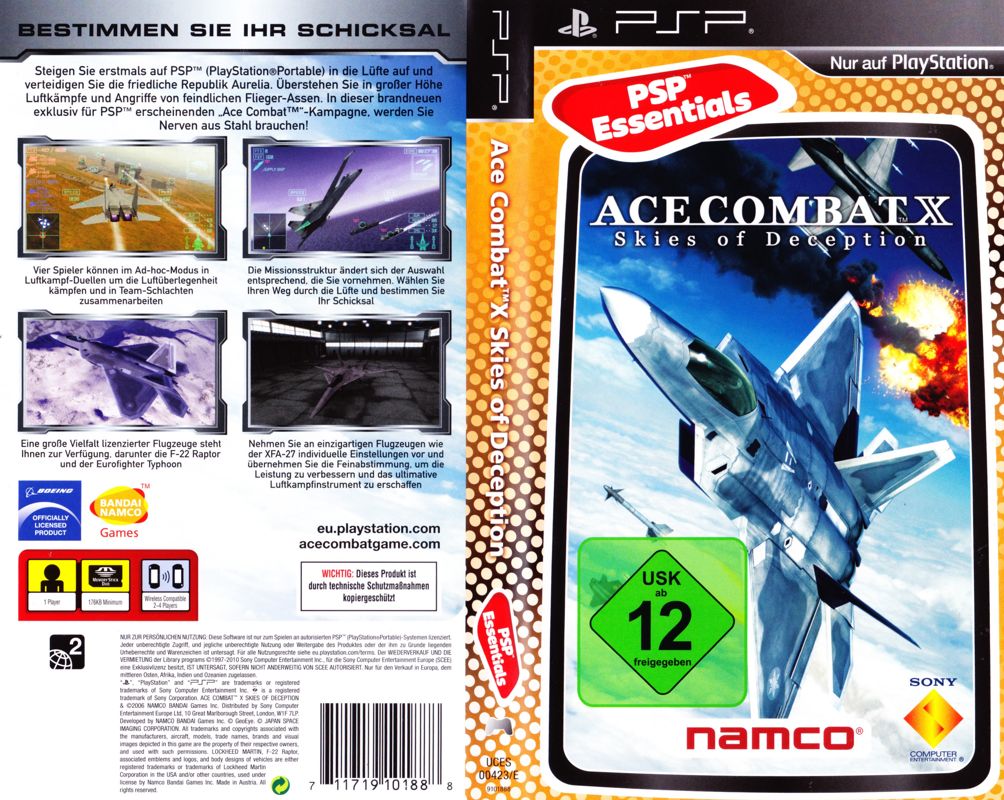 Full Cover for Ace Combat X: Skies of Deception (PSP) (PSP Essentials release)