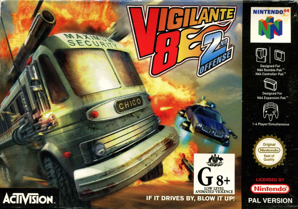 Front Cover for Vigilante 8: 2nd Offense (Nintendo 64)
