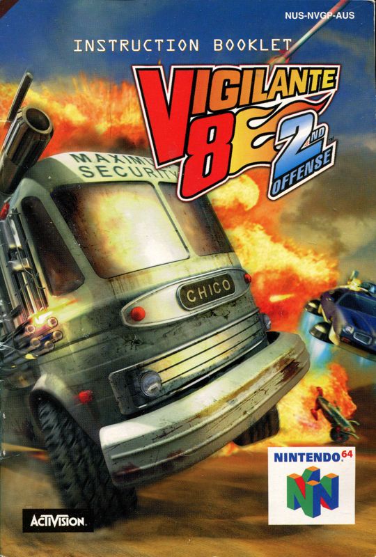 Manual for Vigilante 8: 2nd Offense (Nintendo 64): Front