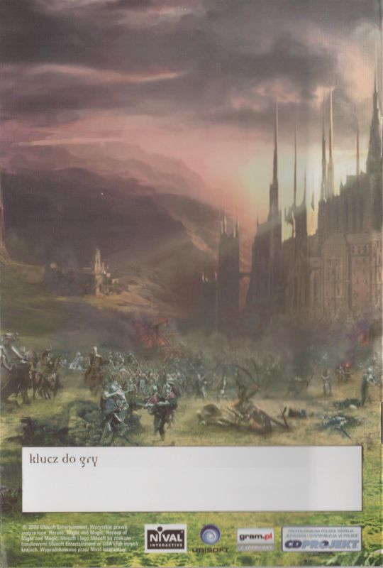 Manual for Heroes of Might and Magic V (Windows) (Platynowa Kolekcja release): Back