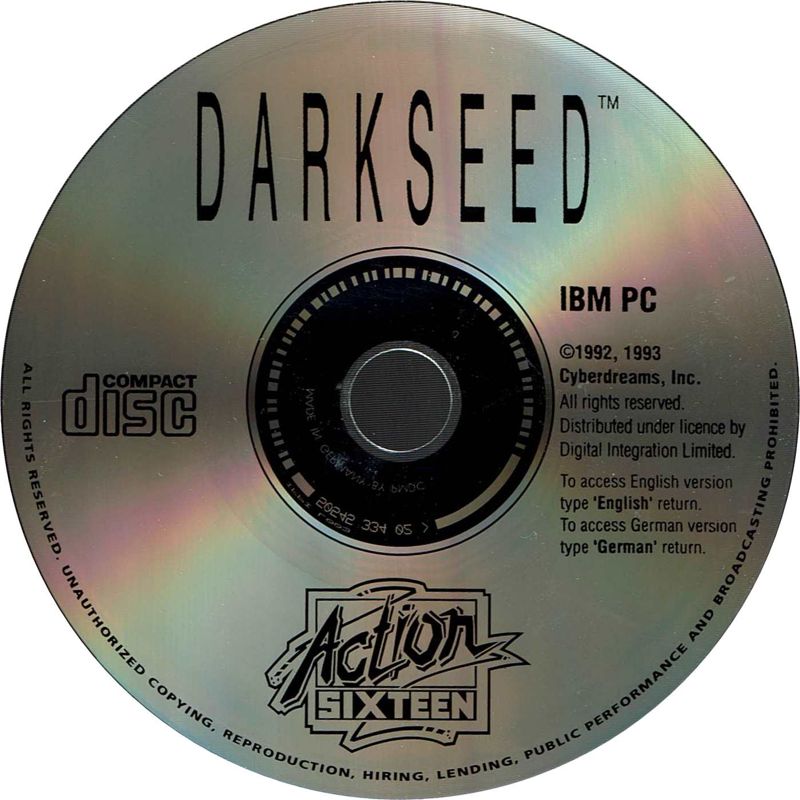 Media for Dark Seed (DOS) (Action Sixteen release)