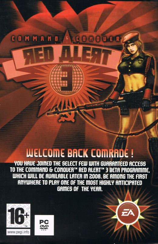 Extras for Command & Conquer 3: Kane's Wrath (Windows): <i>C&C: Red Alert 3</i> beta invitation - Front