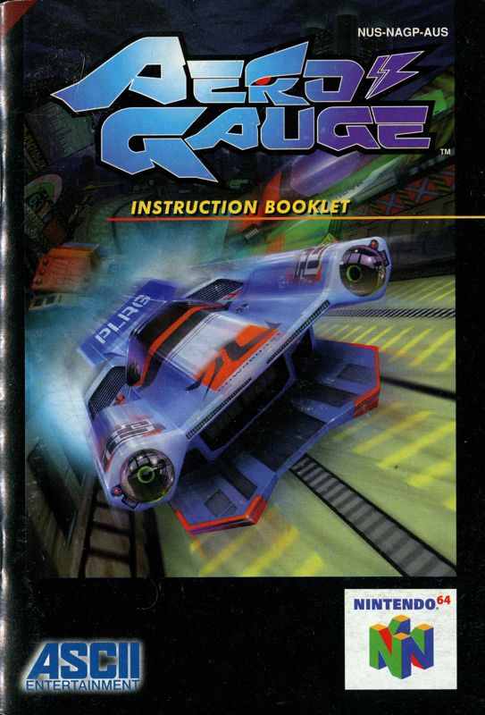 Manual for AeroGauge (Nintendo 64): Front