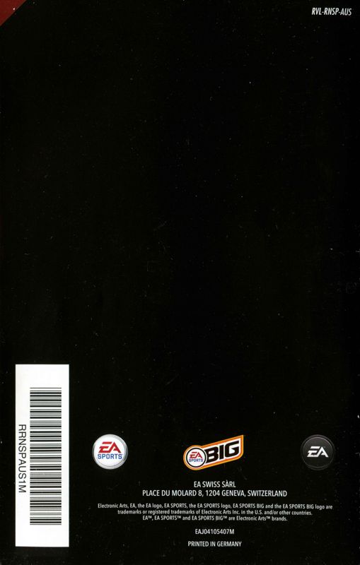 Manual for Need for Speed: Carbon (Wii): Back