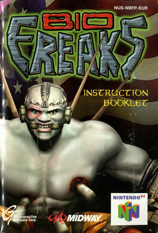 Manual for Bio Freaks (Nintendo 64): Front