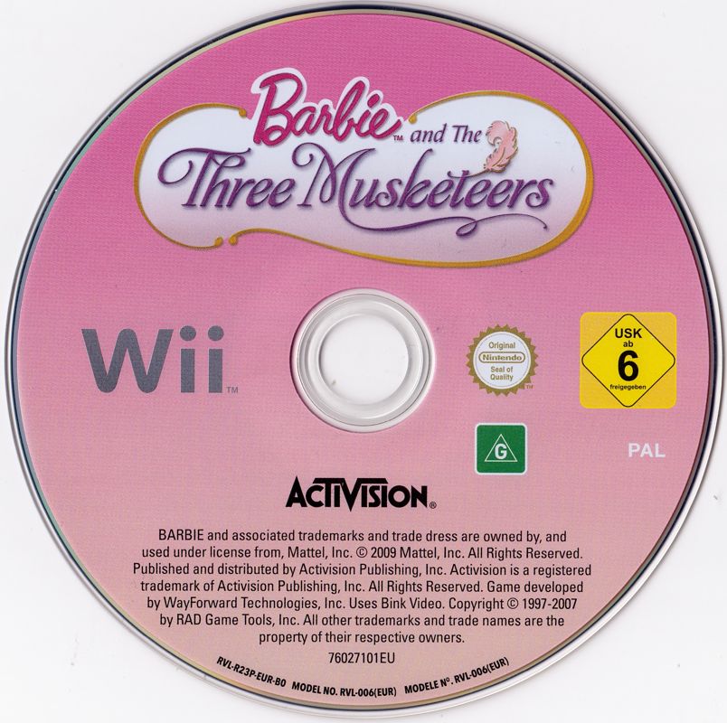 Media for Barbie and the Three Musketeers (Wii)