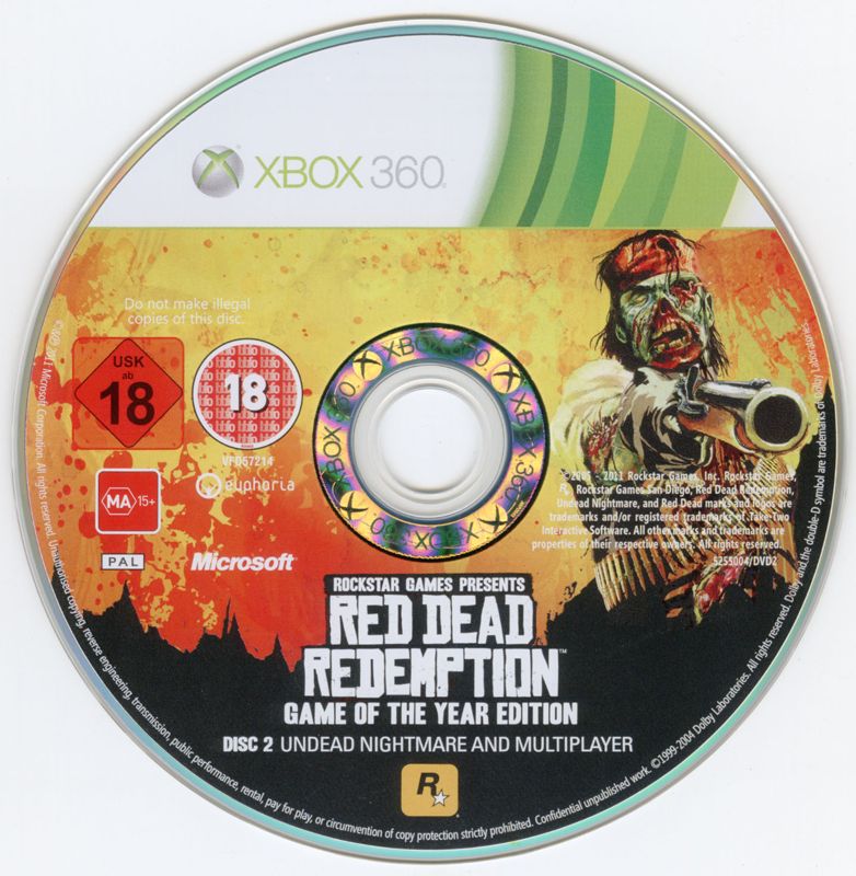 Media for Red Dead Redemption: Game of the Year Edition (Xbox 360): Red Dead Redemption: Undead Nightmare disc