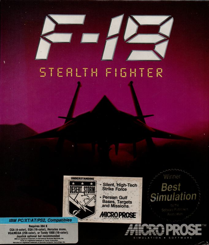 Front Cover for F-19 Stealth Fighter (DOS)