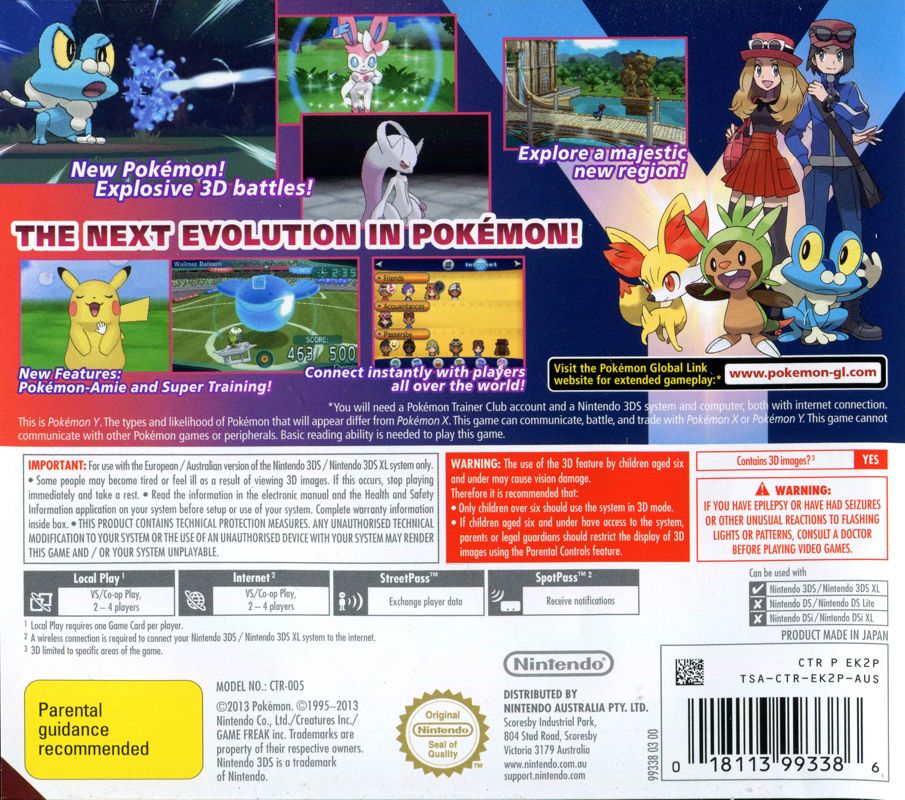 or Y packaging - Pokémon cover material MobyGames