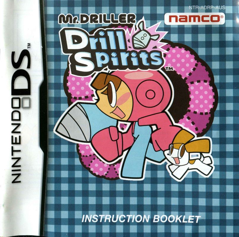 Manual for Mr. DRILLER: Drill Spirits (Nintendo DS): Front