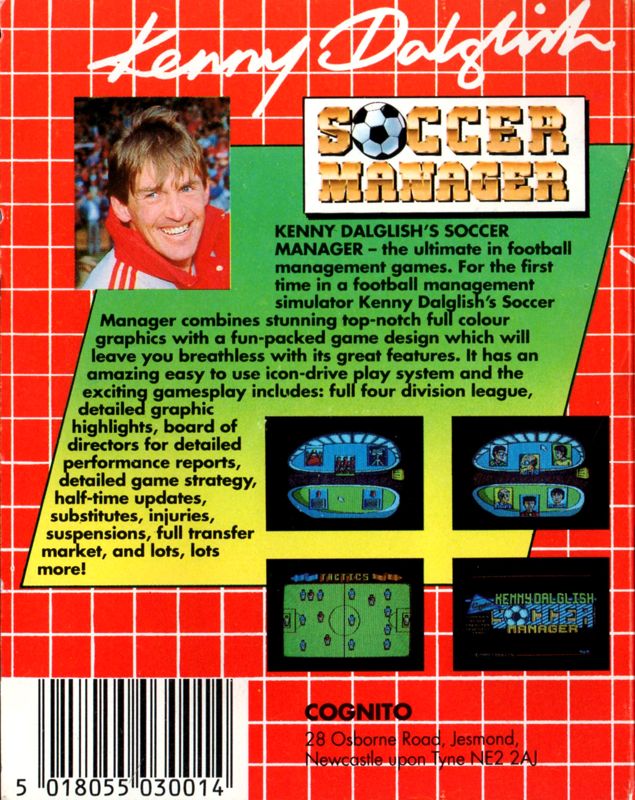 Back Cover for Kenny Dalglish Soccer Manager (Amstrad CPC)