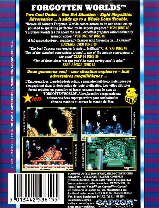 Back Cover for Forgotten Worlds (Amstrad CPC)