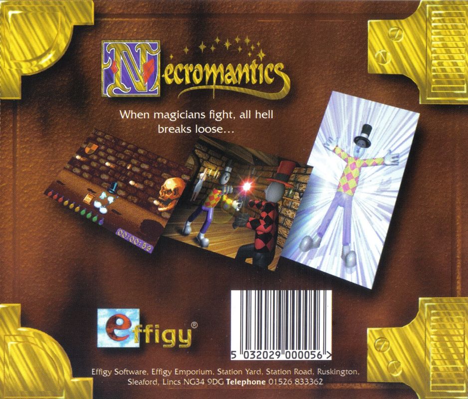Back Cover for Necromantics (DOS and Windows)