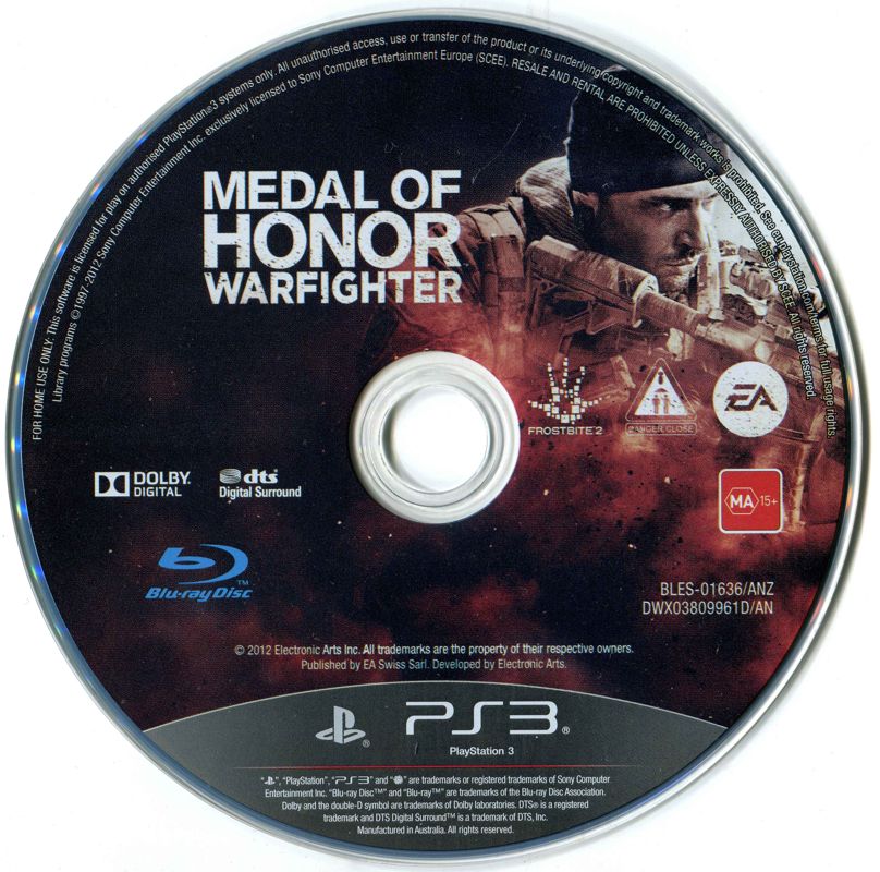Media for Medal of Honor: Warfighter (PlayStation 3)