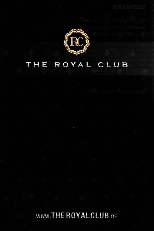 Manual for The Royal Club: Rommé 2017 Edition (Windows): Front