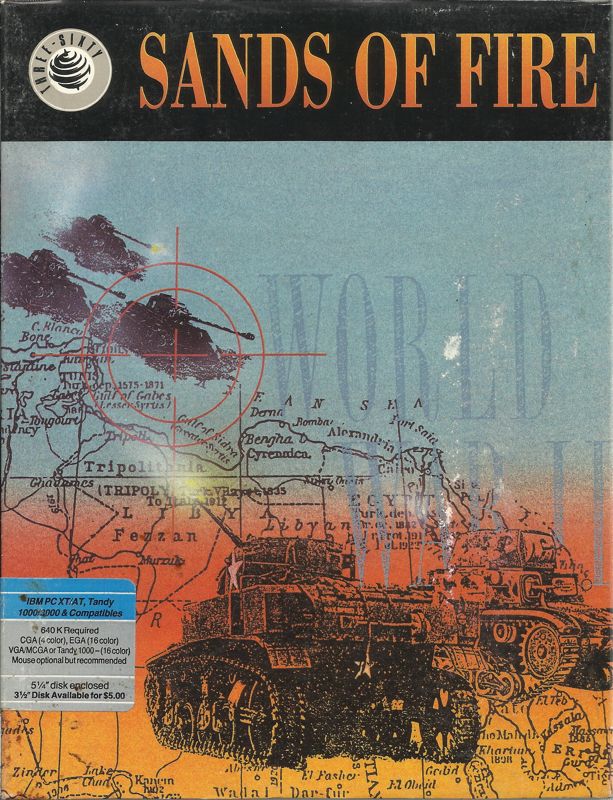 Front Cover for Sands of Fire (DOS) (5.25" Floppy Disk release)