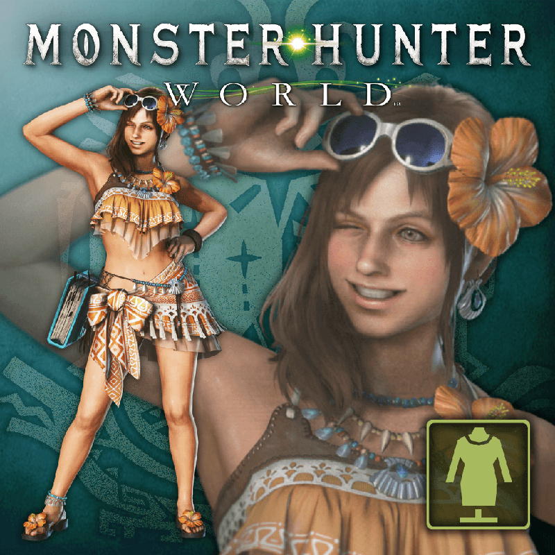 Front Cover for Monster Hunter: World - The Handler's Sunshine Pareo (PlayStation 4) (download release)