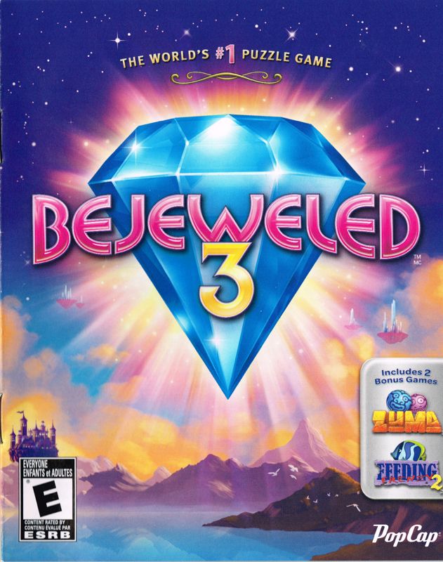 Manual for Bejeweled 3 (PlayStation 3): Front