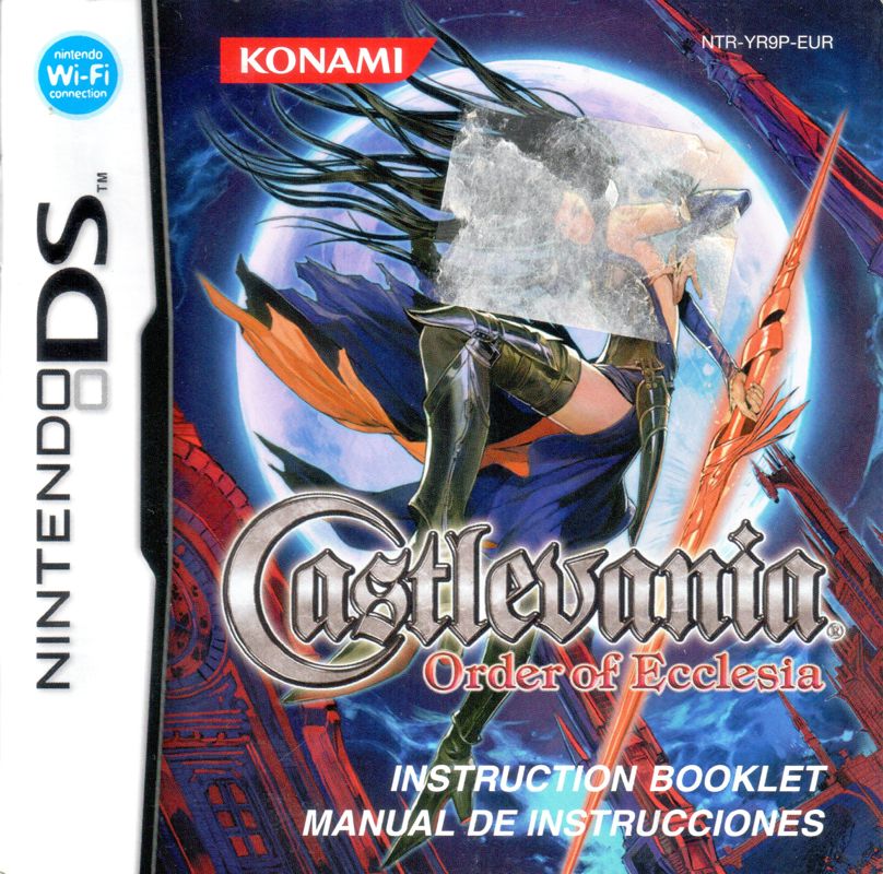 Manual for Castlevania: Order of Ecclesia (Nintendo DS): Front