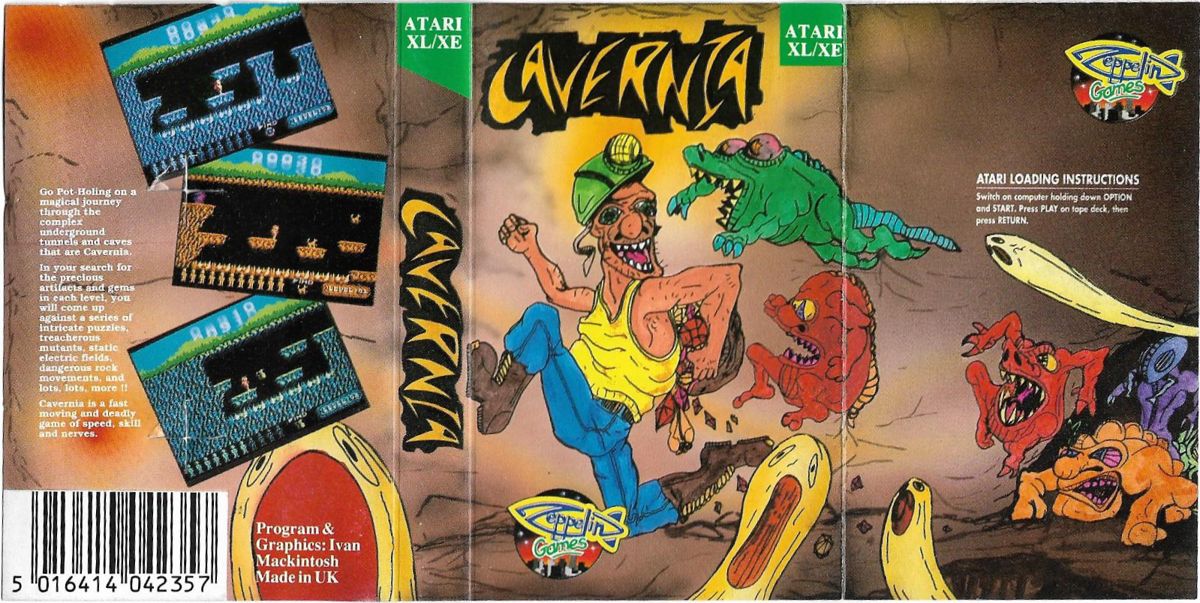 Full Cover for Cavernia (Atari 8-bit)