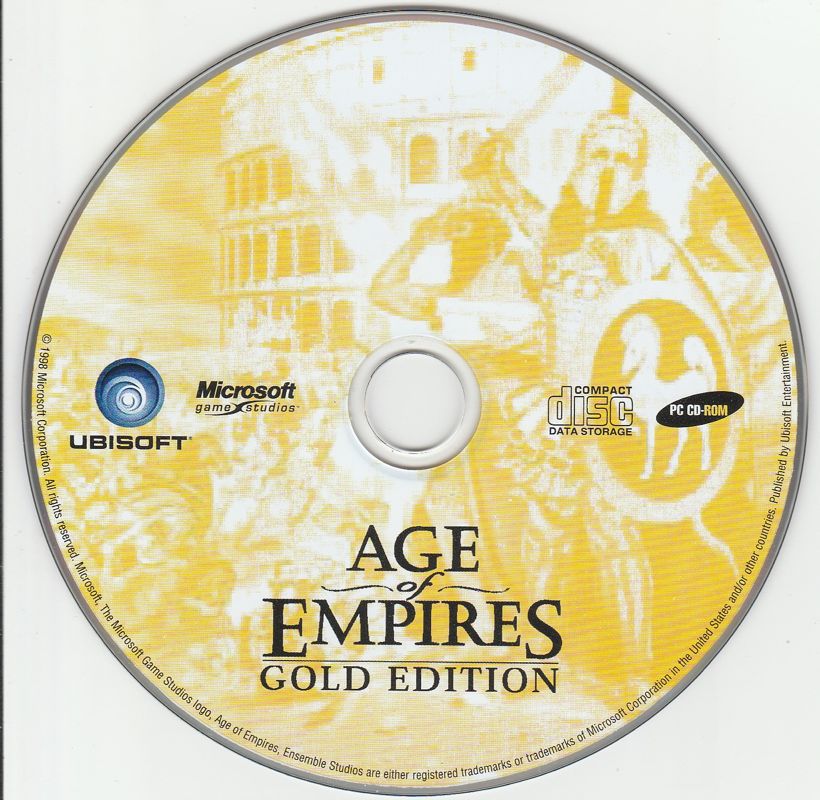 Media for Age of Empires: Gold Edition (Windows) (Ubisoft eXclusive release - later variant with PEGI rating)
