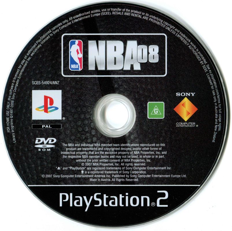 Media for NBA 08 (PlayStation 2)