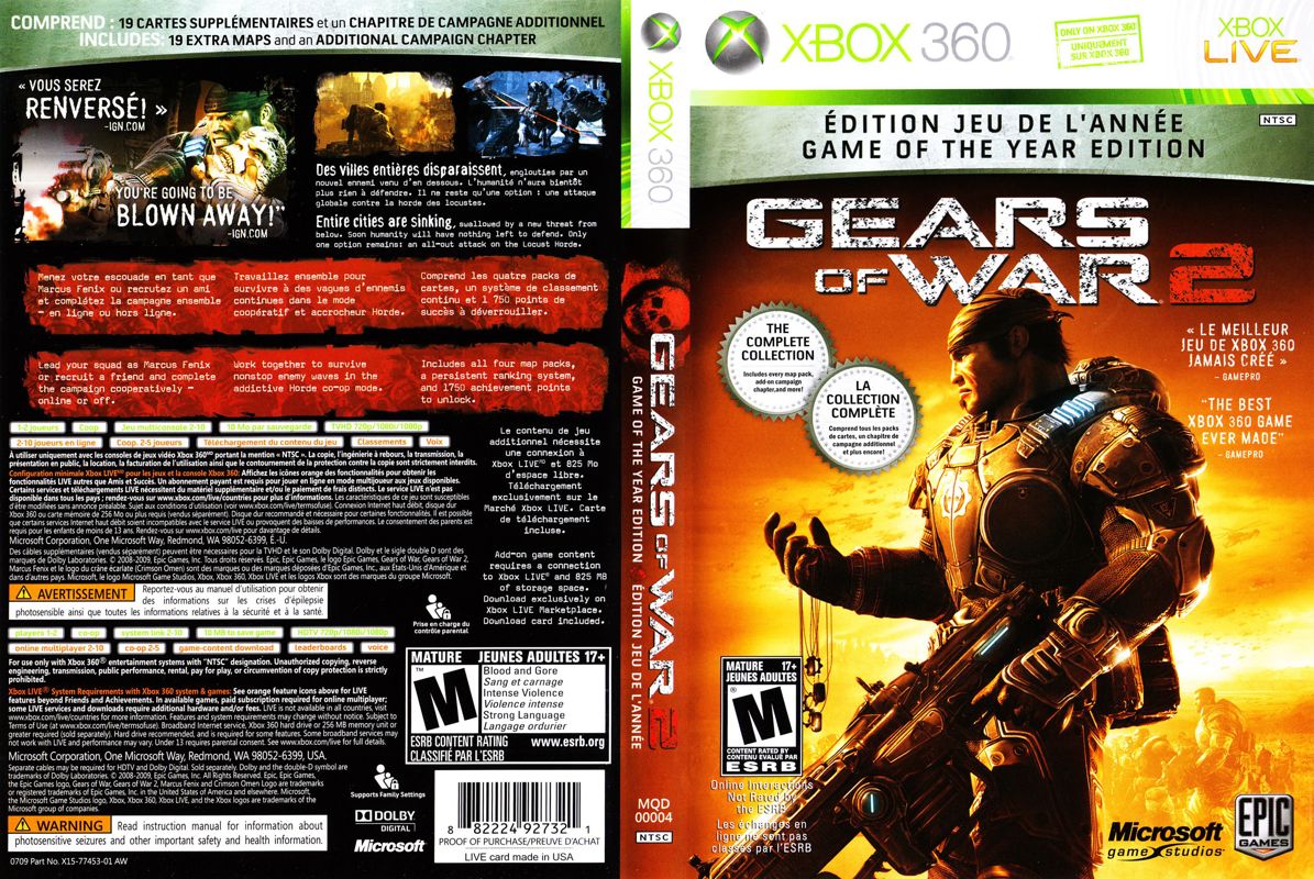 Full Cover for Gears of War 2: Game of the Year Edition (Xbox 360)