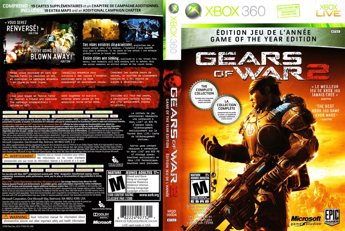 Gears of War 2 XBOX 360 [Digital Code] 